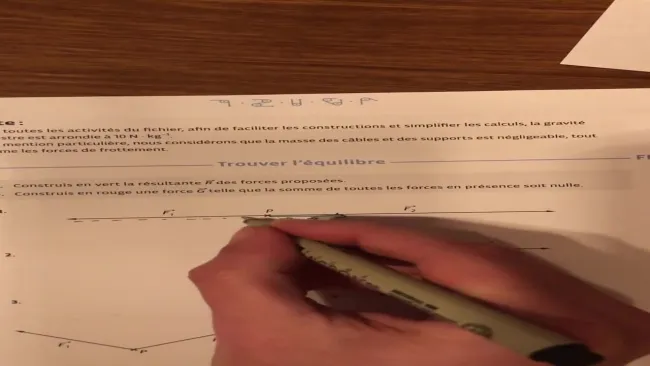 Vidéo n°4: corrigé sur les forces.
