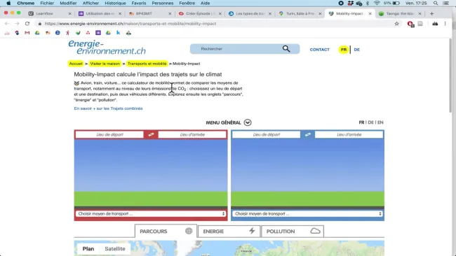 Réseau de transports: Tâche 1: comparer les trajets