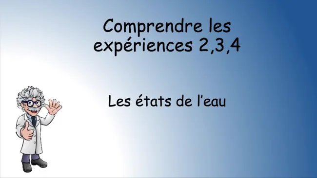 Vidéo explicative états de l'eau