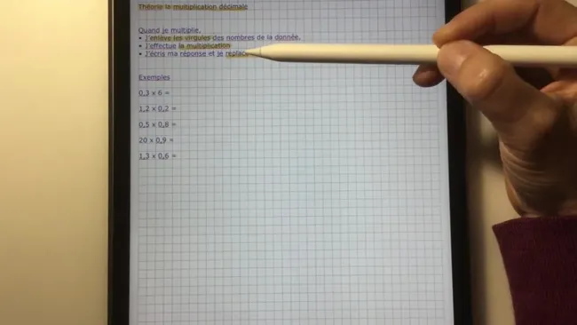 la multiplication décimale