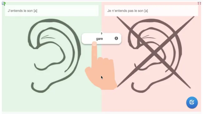 Consigne jeu : j'entends le son [a] (avec mots)