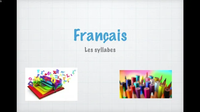 Introduction sur les syllabes