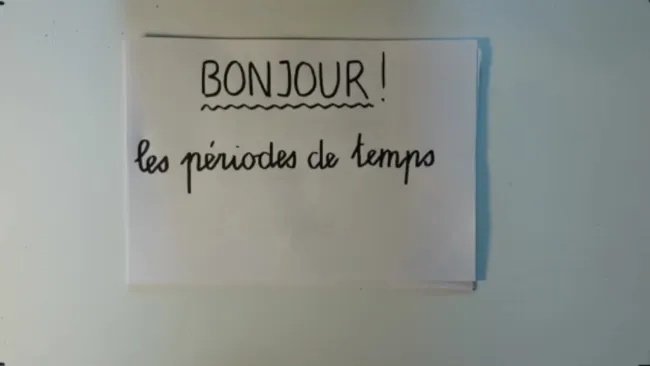 explication découpage temps semaine mois