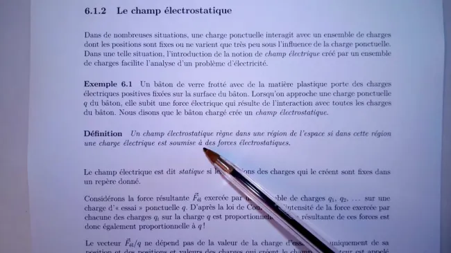 Vidéo Champ électrostatique