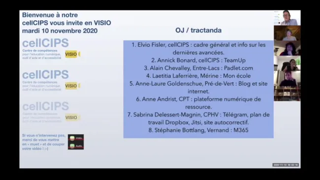 La cellCIPS vous invite 10.11.20 : Introduction, outils proposés par la DGEO