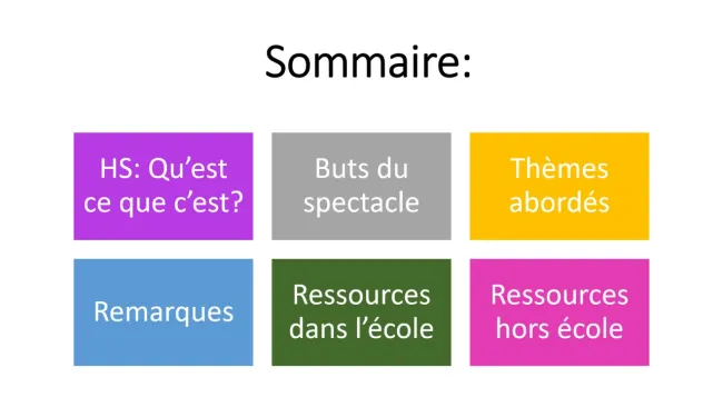 Spectacle HS 10H et 11H 26 novembre 2021 lutte contre l'intimidation en milieu scolaire