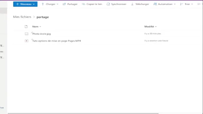 Tuto partage Onedrive