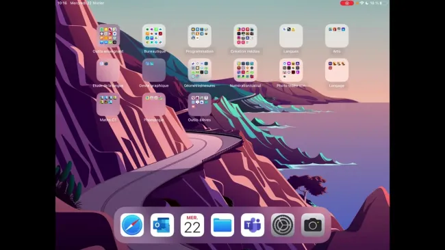 Dossier partagé iCloud par élève