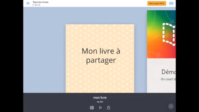Tuto partage livre numérique book creator