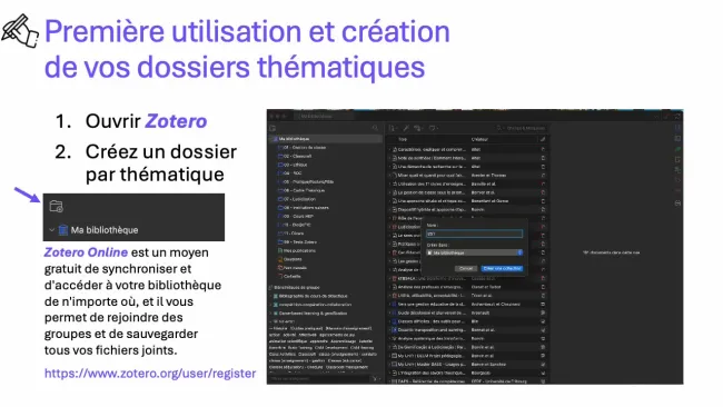 Utilisation de Zotero
