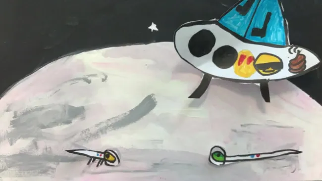 Dans l'espace