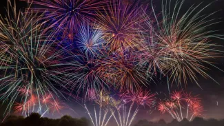 Les feux d'artifice.