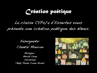 Création poétique des élèves d'Essertes