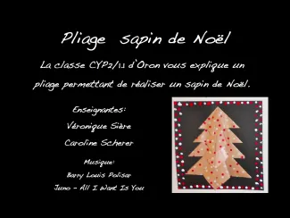 Pliage sapin de Noël