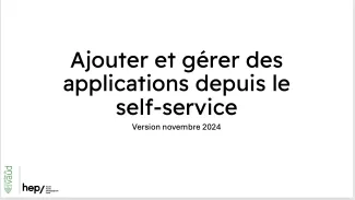 Tutoriel iPad Self service