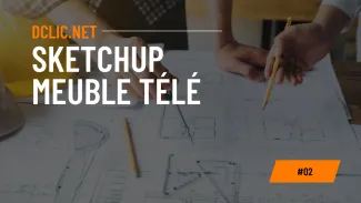 SKETCHUP - MEUBLE TÉLÉ