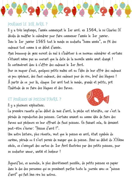 Pourquoi le 1er avril?