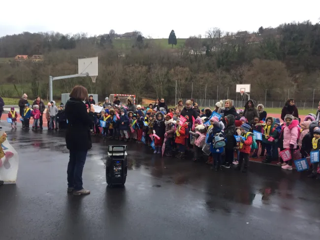 12.12.2019 Dernier trajet pour la flamme de Moudon Ochette à Moudon Fey