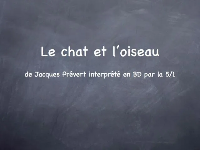 Le chat et l'oiseau