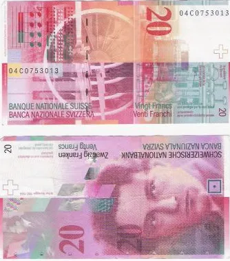 Billet de 20.-