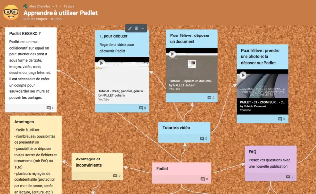 Présentation de padlet.com par Alain Chevalley