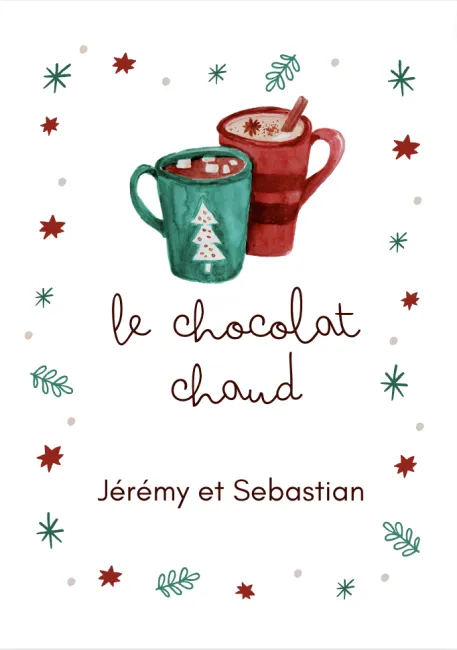 Le chocolat chaud Jérémy et Sebastian