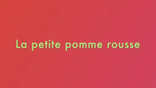 🏆 Coup de cœur du jury | La petite pomme rousse