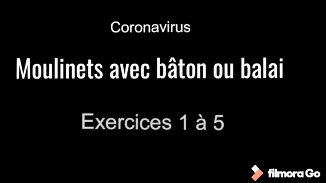 Défi coronavirus avec bâton vidéo 3 Moulinets