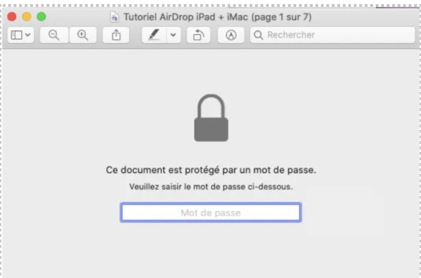 Verrouiller un PDF à l'aide d'Aperçu